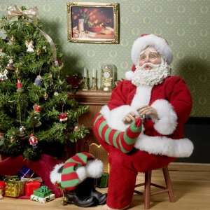  10 Fabriche The Clock Is Ticking Patching Sock Santa 