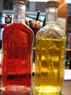 Tonsiline Vintage Glass Giraffe Medicine Bottles  