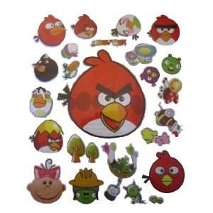  Angry Birds Puff Stickers 3 Large 8x10 Sheets   72 Pc 
