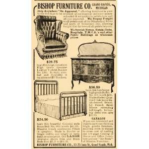  1909 Ad Bishop Furniture Company Turkish Rocker Buffet 