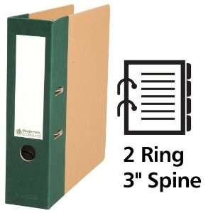  Two Ring Recycled Binders, Slim 3 Spine Eco Friendly Binders 