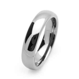  5MM Comfort Fit Tungsten Wedding Band Classic Domed Ring 