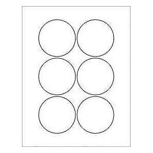 (6 SHEETS) 36 2 7/8 BLANK WHITE ROUND CIRCLE STICKERS FOR 
