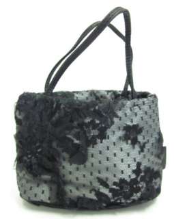 DESMO Black Lace Small Evening Tote Handbag  