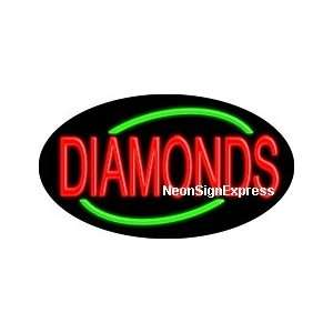 Diamonds Flashing Neon Sign