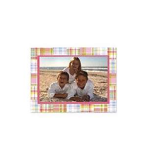  Boatman Geller Holiday Photo Card   Pink Madras Patch 