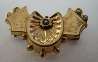 Antique Victorian Gold Filled Bat Watch Pin  