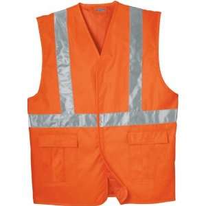 Dickies VE201AO High Visibility Orange ANSI Class 2 Utility Vest, XLG