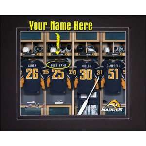 Buffalo Sabres Customized Locker Room 12x15 Matted Photograph  