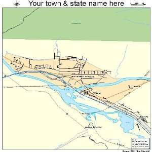  Street & Road Map of Bonner West Riverside, Montana MT 