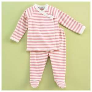  Baby Tops & Bottoms Baby Pink & Blue Striped Organic 
