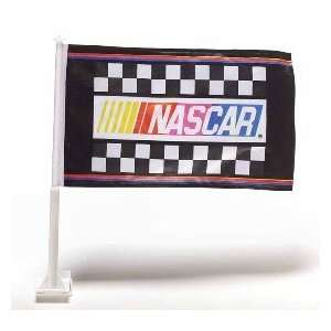 NASCAR CAR FLAG w/ Wall Brackett Set of 2  Sports 