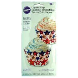 Patriotic Stars Cupcake Wraps 