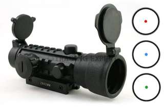 Tactical 2x42 mm RED GREEN BLUE dot sight scope w/ Rail