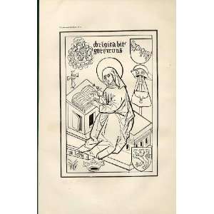  Saint Bridgetfrom Nature In Art 1866 Old Prints