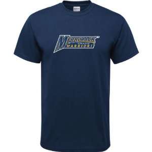 Merrimack Warriors Navy Youth Logo T Shirt  Sports 