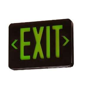  Royal Pacific RXL5GB LED Exit Sign, Black with Green 