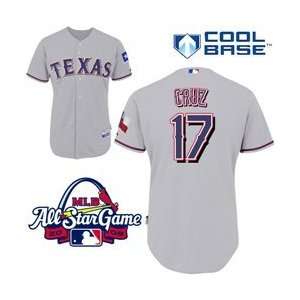  Texas Rangers Authentic Nelson Cruz Road Cool Base Jersey 