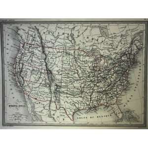  VA Malte Brun Map of the United States (1861) Office 