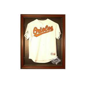  Baltimore Orioles Cabinet Style Jersey Display   Mahogany 