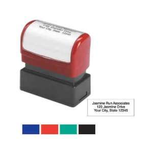  Self inking name and address stamp.