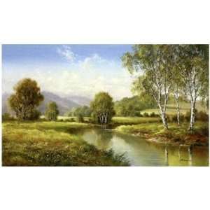  Quiet Pond by H. Buchner 20x16 Patio, Lawn & Garden