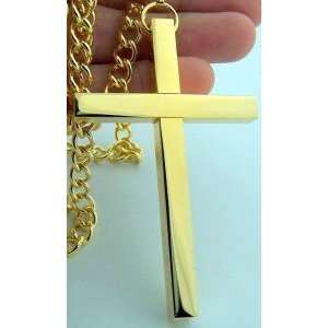    Gold Plated Cross Religious Pendant Charm Necklace Jewelry