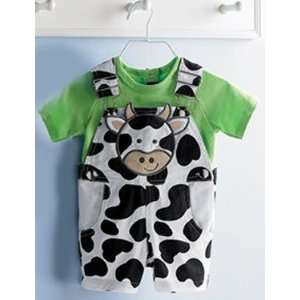   EIEIO Little Cow Shortall Set by Mud Pie Baby Boy Girl Clothing 0 6M