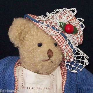 Bouquet Enterprises Vintage Country Teddy Bear Doll Large 20 Plush 
