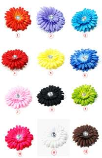 Cute Large Daisy Flower Hair Bow Clip for Baby Girl Kids Crochet 