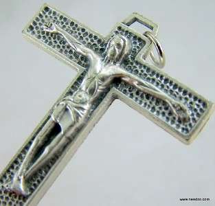 Silver Pectoral Cross Medal Crucifix Jesus Christ INRI  