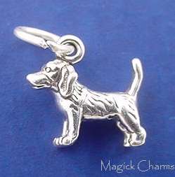 Sterling Silver .925 BEAGLE Dog Small 3D Charm  