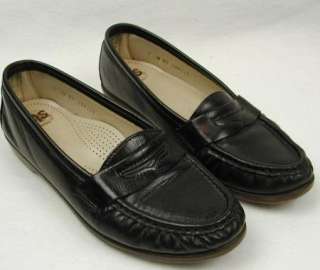 Womens SAS Tripad Comfort Black Loafers Shoes Flats 7 W Wide Slip On 