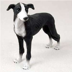  Greyhound Black/White Original Dog Figurine (4in 5in 
