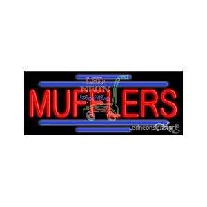  Mufflers Neon Sign 13 inch tall x 32 inch wide x 3.5 inch 