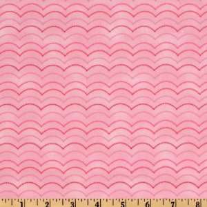  43 Wide Tweet Tweet Flannel Waves Pink Fabric By The 