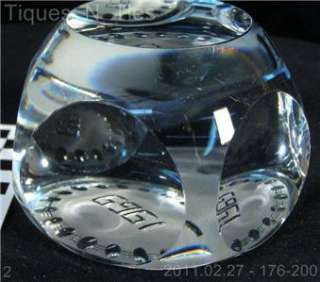 Cristalleries Lorraine France Crystal 1969 Paperweight  