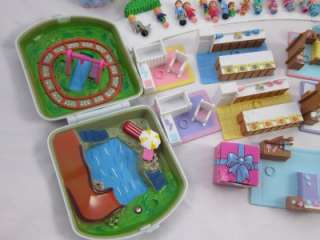   Polly Pocket 29 Mini Figures + pets house compacts horse & more  