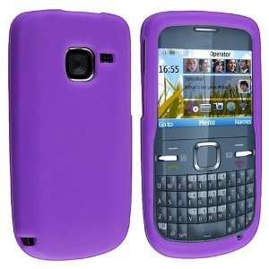  Silicone Skin Case for Nokia C3, Purple Cell Phones 