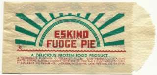 1940s 50s Eskimo Fudge Pie Bag Seale Lily Jackson,Ms.  