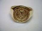 New 9ct Gold ARMY AIR CORPS AAC Seal Style Signet Ring. Excellent 