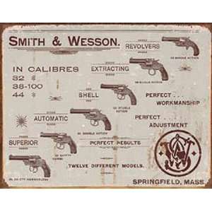  Smith Wesson Revolvers Metal Tin Sign Nostalgic NIB