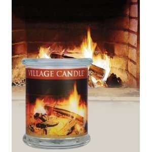    13oz. Fireside Radiance Wooden Wick Village Candle
