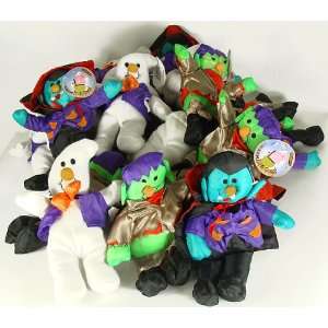 Club Pack of 72 Plush Ghost, Vampire and Monster Halloween Toys 