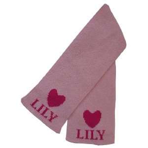  personalized scarf with name and floating heart