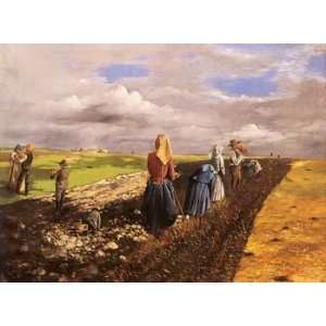  12X16 inch Pentelei Molnar Janos The Potato Harvest 1901 