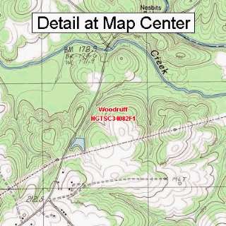  USGS Topographic Quadrangle Map   Woodruff, South Carolina 