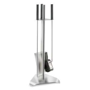 Stainless Steel Fireplace Tool Set with Triangular Stand 