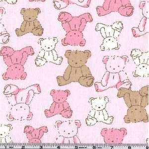   Little Bear Baby Pink Fabric By The Yard Arts, Crafts & Sewing