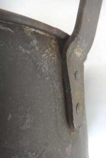 antique LARGE LADLE tin MILITARY? cup bottom 24.5 INCH  